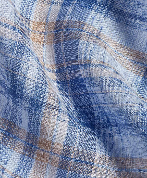 CMSW12826478 | Blue & Dune Linen Check Sport Shirt