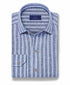 CMSW12953450 | Navy Linen Stripe Sport Shirt
