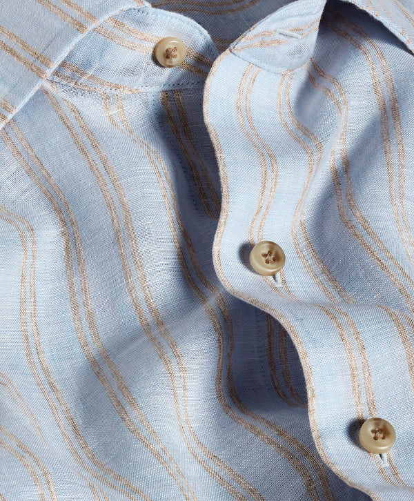 CMSW12953489 | Sky & Dune Linen Stripe Sport Shirt