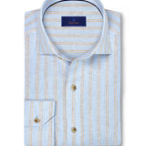 CMSW12953489 | Sky & Dune Linen Stripe Sport Shirt
