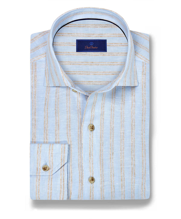 CMSW12953489 | Sky & Dune Linen Stripe Sport Shirt