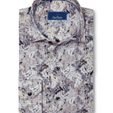 CMSW13402018 | Charcoal & Multi Botanical Corduroy Sport Shirt