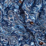 CMSW13500491 | Navy & Chocolate Paisley Sport Shirt