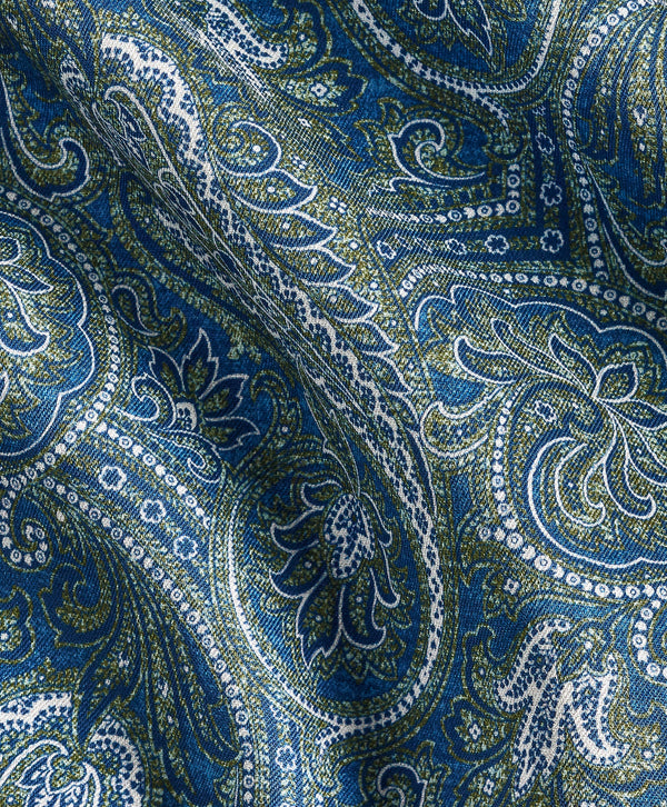 CMSW13501433 | Navy & Green Paisley Sport Shirt