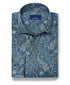 CMSW13501433 | Navy & Green Paisley Sport Shirt