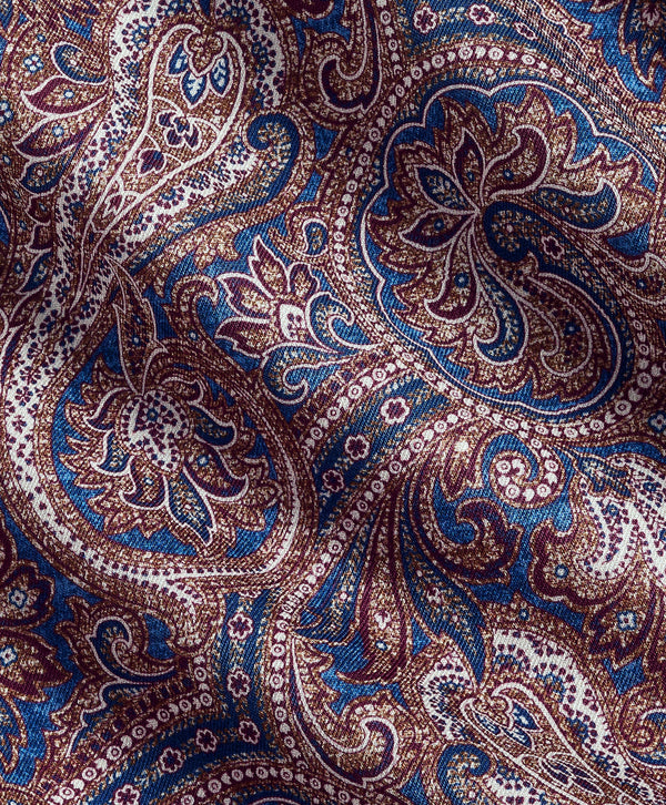 CMSW13501486 | Navy & Merlot Paisley Sport Shirt