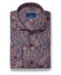 CMSW13501486 | Navy & Merlot Paisley Sport Shirt