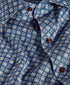 CMSW13603419 | Navy & Brown Geometric Sport Shirt