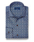CMSW13603419 | Navy & Brown Geometric Sport Shirt