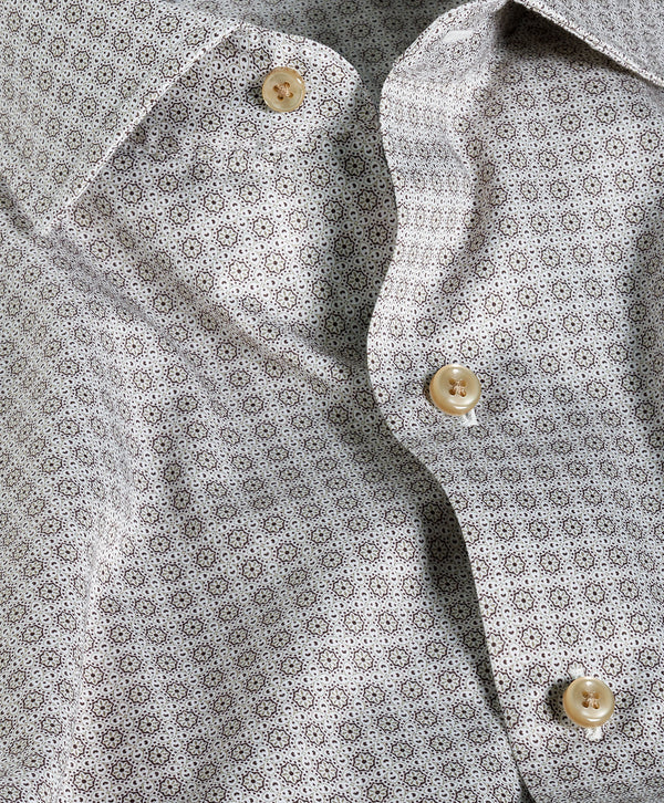 CMSW13607314 | Olive Geometric Sport Shirt