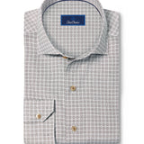 CMSW13607314 | Olive Geometric Sport Shirt