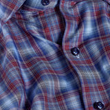 CMSW13825486 | Navy & Merlot Check Sport Shirt