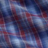 CMSW13825486 | Navy & Merlot Check Sport Shirt