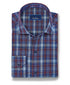 CMSW13825486 | Navy & Merlot Check Sport Shirt