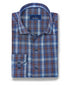 CMSW13825491 | Navy & Chocolate Check Sport Shirt