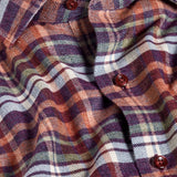 CMSW13827607 | Merlot & Multi Brushed Plaid Sport Shirt