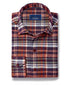 CMSW13827607 | Merlot & Multi Brushed Plaid Sport Shirt