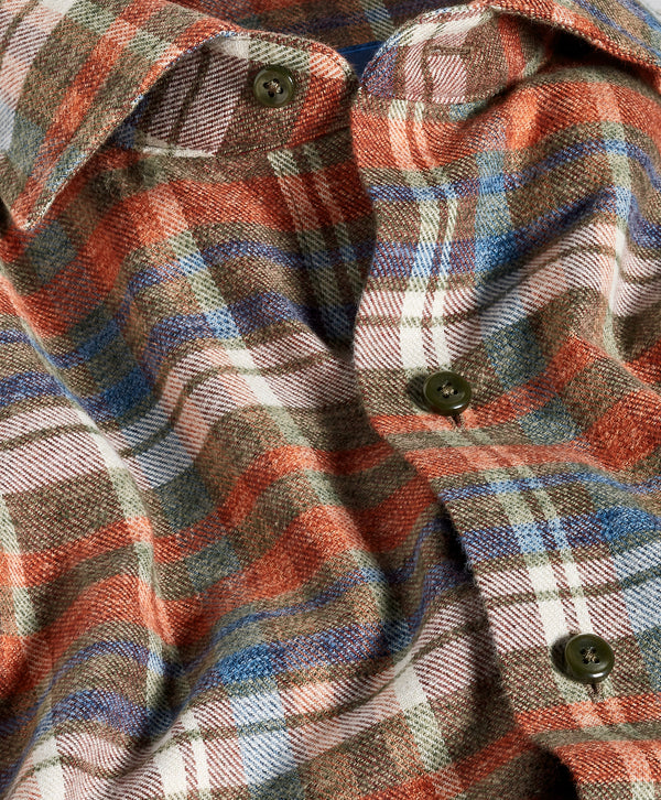 CMSW13827851 | Spice & Multi Brushed Plaid Sport Shirt