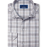 CMSW13832052 | Heather Gray Melange Check Sport Shirt