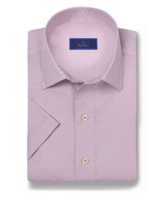 CBSM10601043 | Stone Geometric Print Sport Shirt - David Donahue