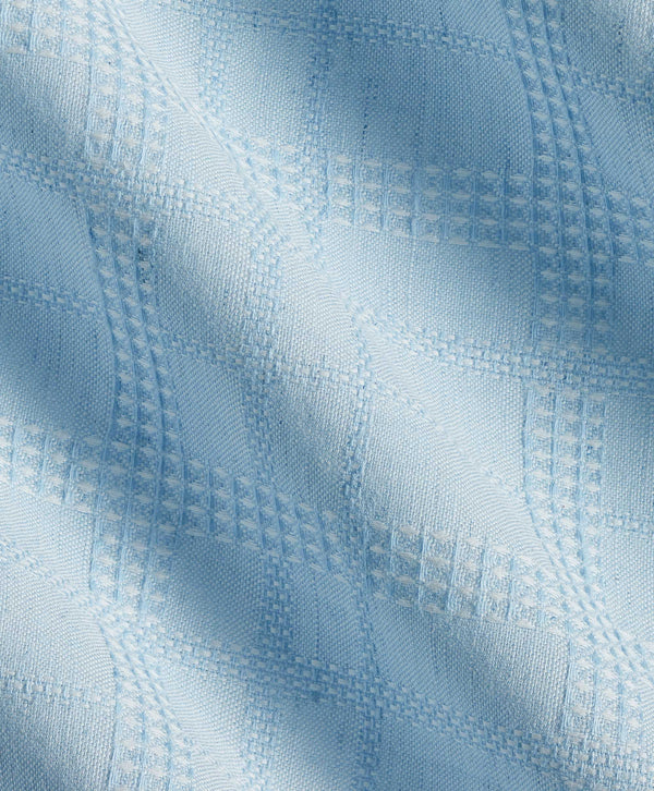 CSSM12016454 | Sky Linen Blend Jacquard Short Sleeve Shirt