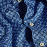 CSSM12216412 | Navy Neat Print Short Sleeve Shirt