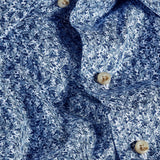 CSSM12407412 | Navy Botanical Print Short Sleeve Shirt