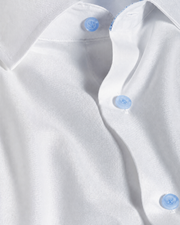 TBMS12110110 | White Twill Contrast Dress Shirt