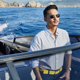 CHBD12954135 | Blue Barre Stripe Sport Shirt