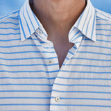 CHBD12954135 | Blue Barre Stripe Sport Shirt
