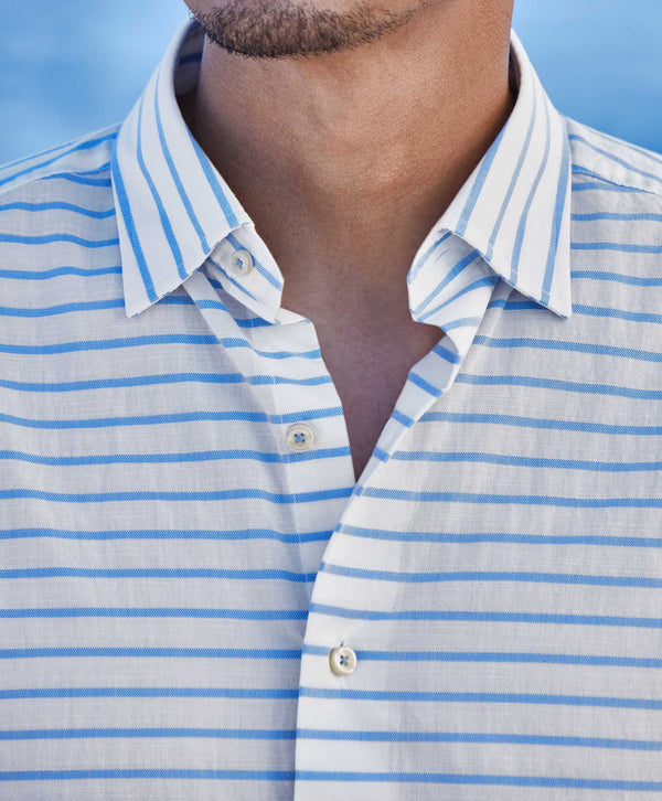 CHBD12954135 | Blue Barre Stripe Sport Shirt