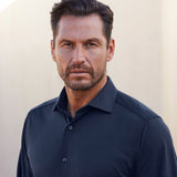 CMSK12150412 | Navy Cotton Knit Sport Shirt