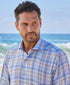 CMSW12826478 | Blue & Dune Linen Check Sport Shirt
