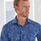 CMSW12504412 | Navy Paisley Print Sport Shirt