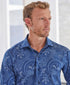 CMSW12504412 | Navy Paisley Print Sport Shirt