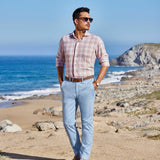 CMSW12828699 | Red & Multi Linen Check Sport Shirt