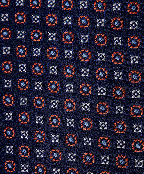 NTR07094417 | Navy & Orange Micro Neat Tie