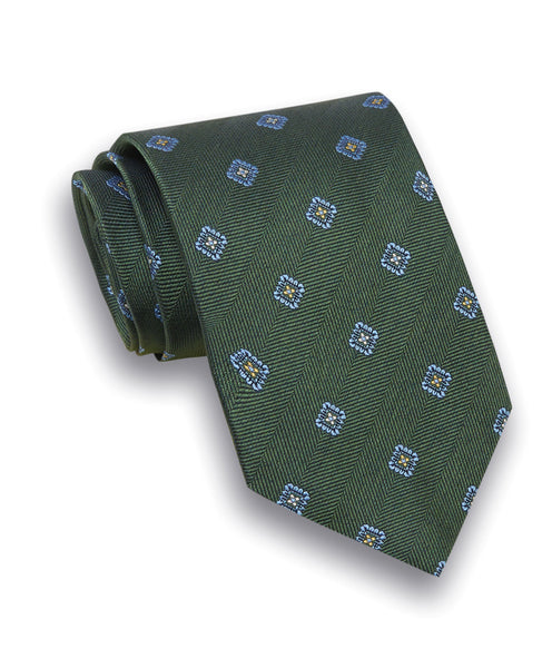 NTR07289314 | Olive & Sky Melange Neat Tie