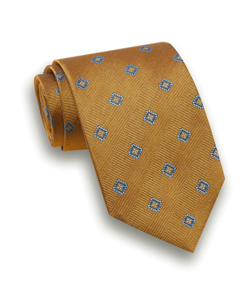 NTR07289710 | Gold & Sky Melange Neat Tie