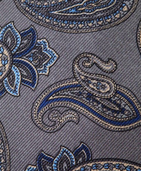 NTR07597010 | Charcoal Paisley Twill Print Tie