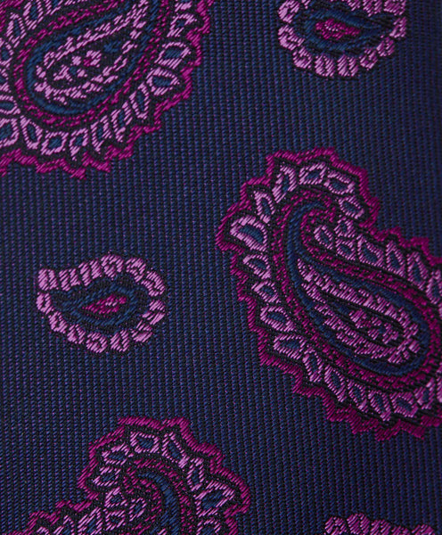 NTR07599498 | Navy & Berry Paisley Tie