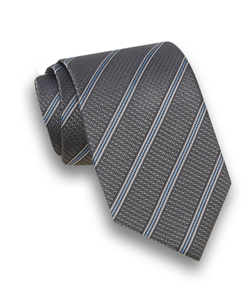 NTR07989010 | Charcoal Textured Stripe Tie