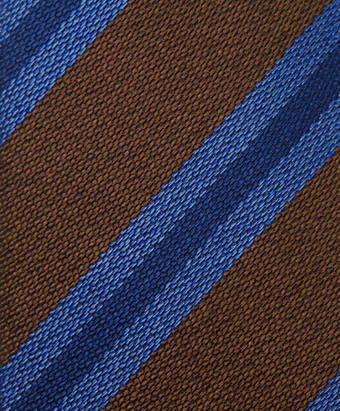NTR07995212 | Chocolate & Blue Melange Stripe Tie