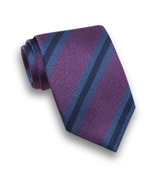 NTR07995500 | Purple & Blue Melange Stripe Tie
