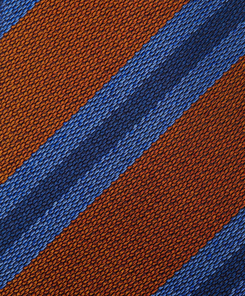 NTR07995804 | Pumpkin & Blue Melange Stripe Tie