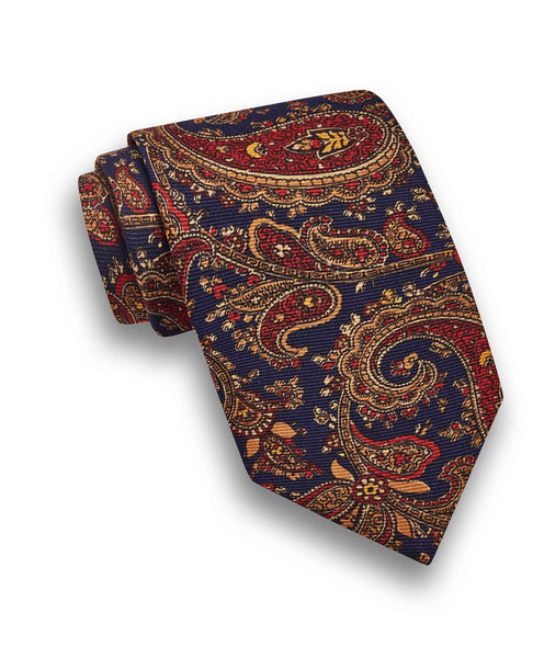NTR09597412 | Navy Paisley Madder Tie