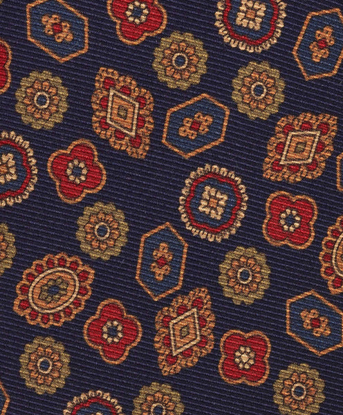 NTR09696412 | Navy Geometric Madder Tie