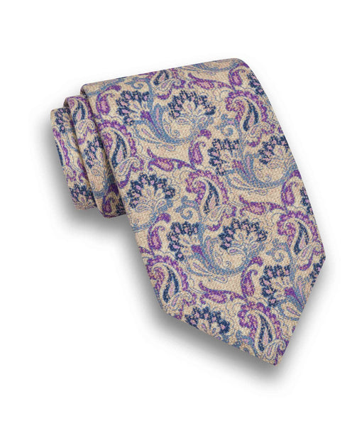 NTR10597500 | Purple Paisley Print Tie