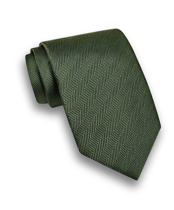 NTR11199314 | Olive Herringbone Tie