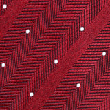 NTR11398600 | Red Jacquard Dot Silk Tie